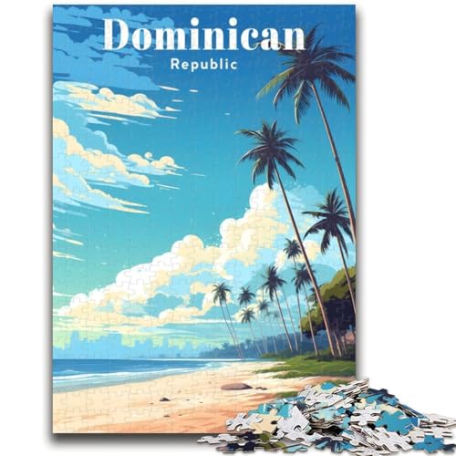Reisepuzzles für Erwachsene in der Dominikanischen Republik,1000 Puzzleteile,helfen dem Gehirn,süchtig machendes Spielzeug zu trainieren und Geduld zu fördern,einzigartiges Herausforderungsspiel von NYANBFKEA