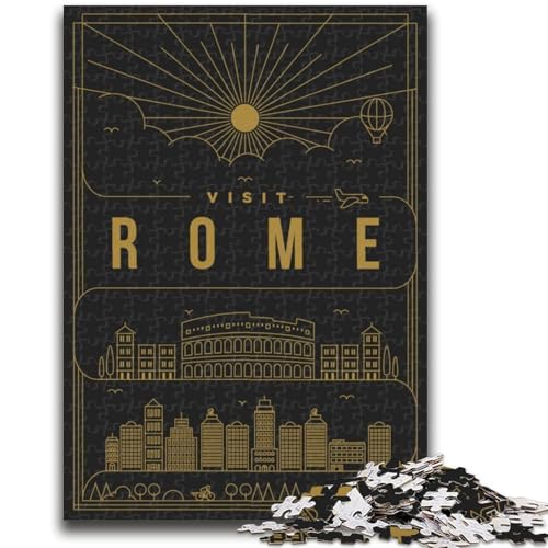 Rom, Italien, 1000-teiliges Puzzle für Erwachsene, Stressabbau, schwierige Herausforderung für die Heimdekoration, für Kinder ab 14 Jahren, 1000 Teile (50x75cm) von NYANBFKEA
