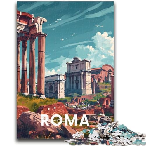 Rom Forum Romanum 1000-teiliges Puzzle für Teenager, Geschenke, pädagogisches Spielzeug zum Stressabbau, ganze Familie, 1000 Teile (50x75cm) von NYANBFKEA