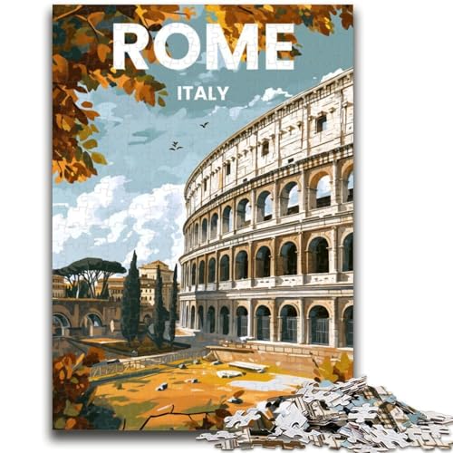 Rom-Puzzle 1000 Teile für Erwachsene und Jugendliche, anspruchsvolles Spiel und Familienspiel, Geburtstagsgeschenk, Geschenke, Wandkunst, 1000 Teile (50x75cm) von NYANBFKEA