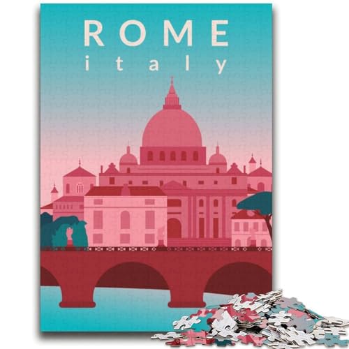 Rom-Puzzle mit 2000 Teilen für Erwachsene, Lernspiele, DIY-Spielzeug mit passendem Poster und Quizblatt für Kinder ab 14 Jahren, 2000 Teile (70x100cm) von NYANBFKEA