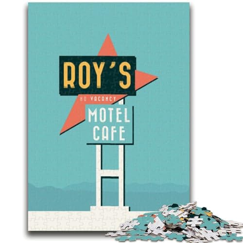 Roys Motel Puzzle 1000 Teile für Teenager-Geschenke, perfekt für Spieleabende, buntes Spielzeug als Geschenk für zu Hause, 1000 Teile (50x75cm) von NYANBFKEA