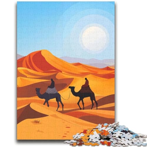 Sahara-Wüste, 2000-teiliges Puzzle für Erwachsene, Lernspiele, DIY-Spielzeug mit passendem Poster und Quizblatt, für Kinder ab 14 Jahren, 2000 Teile (70x100cm) von NYANBFKEA