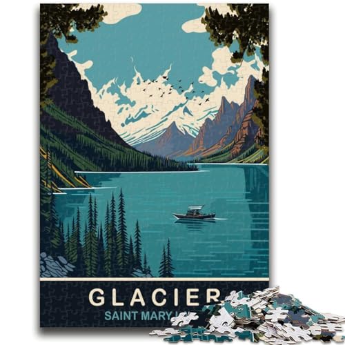 Saint Mary Lake Puzzles für Teenager, Spielzeug, Lernspiele, Stressabbau, Wunschliste mit Weihnachtsmann, 1000 Teile (26x38cm) von NYANBFKEA