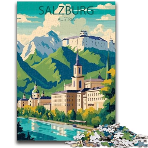 Salzburger Puzzle, 1000 Teile, für Erwachsene ab 14 Jahren, Heimdekoration, Familienspiele, Weihnachts- und Geburtstagsgeschenke, 1000 Teile (50x75cm) von NYANBFKEA