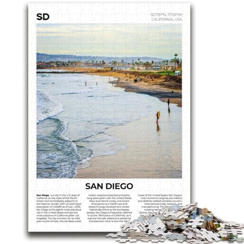 San Diego 2000-teiliges Puzzle für Erwachsene und Jugendliche, pädagogisches Spielzeug zum Stressabbau, ganze Familie, 2000 Teile (70x100cm) von NYANBFKEA