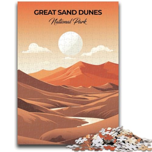 Tolle Sanddünen-Puzzles für Erwachsene, 1000 Teile, Spielzeug, Lernspiele, Stressabbau, Wichtelgeschenke für Kinder ab 14 Jahren, 1000 Teile (26x38cm) von NYANBFKEA