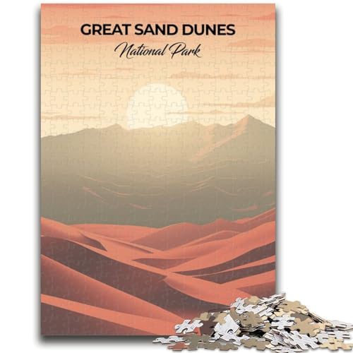 Tolle Sanddünen-Puzzles für Erwachsene, 1000 Teile, Spielzeug, Lernspiele, Stressabbau, Wichtelgeschenke für Kinder ab 14 Jahren, 1000 Teile (50x75cm) von NYANBFKEA
