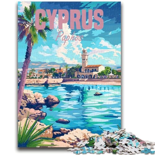 Zypern-Paphos-Puzzle 1000 Teile für Teenager ab 14 Jahren, Denksportaufgaben, Familienspiele, Weihnachts- und Geburtstagsgeschenke, 1000 Teile (26x38cm) von NYANBFKEA
