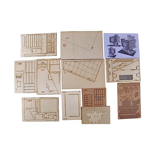 Modellhaus aus Holz, 1/35, Modellhaus, Baumodell, Architekturbausätze, Gebäudemodell im Maßstab 1:35 for Landschaftslayout, Mikrolandschaften, Dekor, ohne Sockel von NYCBZ