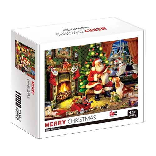 NYCEMAKEUP 1000 Teile Weihnachtspuzzle Für Erwachsene Schwierigkeitsgrad Papierpuzzle Büro Dekor Stressabbau Spiel Weihnachtsspielzeug 1000 Teile Puzzle von NYCEMAKEUP