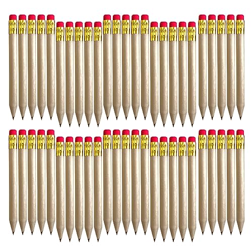 NYCEMAKEUP 50 Stück kleine Golf-Bleistifte mit Gummi, halbe Bleistifte, Mini-Bleistifte, Mini-Golf-Taschenstifte zum Schreiben, Zeichnen, Hochzeiten von NYCEMAKEUP