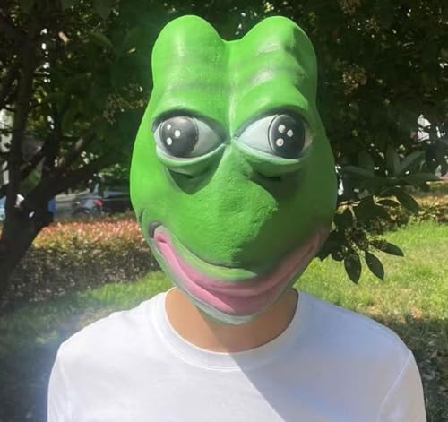 Halloween Latex Tier Kopf Abdeckung Solitär Frosch Lustige Maske Frosch Kopf Abdeckung Video Schießen Requisiten von NYCK