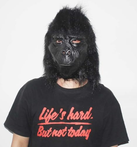 Halloween Maske Full Set, Schimpansen Maske, Latex Maske, Ball Dressing, Schießen Prop, Schwarz King Kong von NYCK