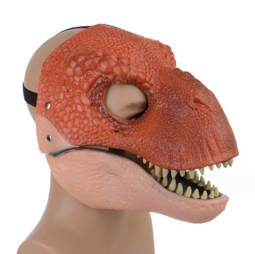 NYCK 2 Halloween Fun Rex Maske Dinosaurier Maske Mund Gelenkaktivität Tyrannosaurus Rex Maske Dinosaurier Kopf Abdeckung von NYCK