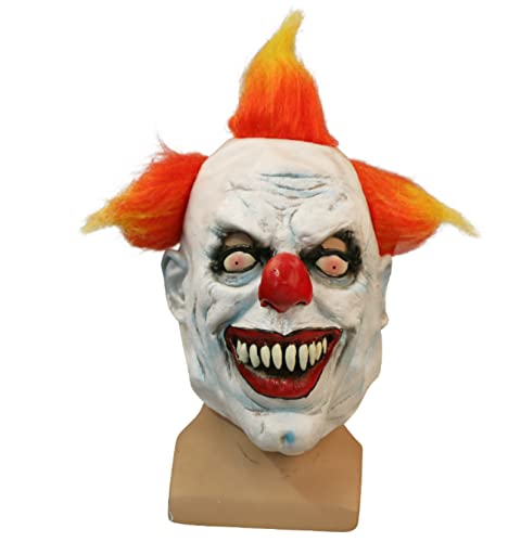 NYCK Clown Maske, Glocke, Seelenbeschwörung Kopfbedeckung, Grievant Geist, Lustige Und Lustige Halloween Scary Gesicht, Geisterhaus Requisite 11 von NYCK