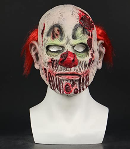 NYCK Clown Maske, Glocke, Seelenbeschwörung Kopfbedeckung, Grievant Geist, Lustige Und Lustige Halloween Scary Gesicht, Geisterhaus Requisite 5 von NYCK
