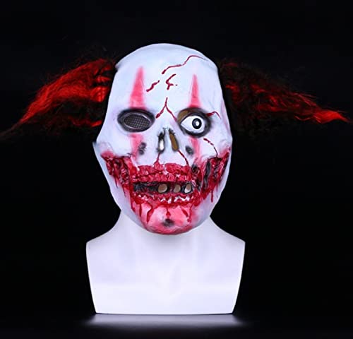 NYCK Clown Maske, Glocke, Seelenbeschwörung Kopfbedeckung, Grievant Geist, Lustige Und Lustige Halloween Scary Gesicht, Geisterhaus Requisite 6 von NYCK