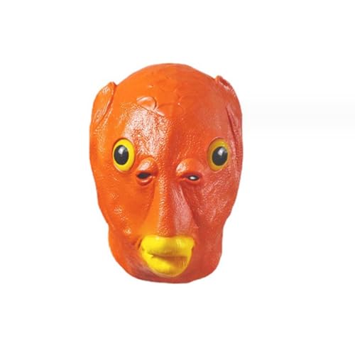 NYCK Halloween Lustige Maske, Grüne Kopf Fisch Maske, Lustige Grüne Fisch Kopf Abdeckung, Sand Skulptur Monster Fisch Latex Maske von NYCK