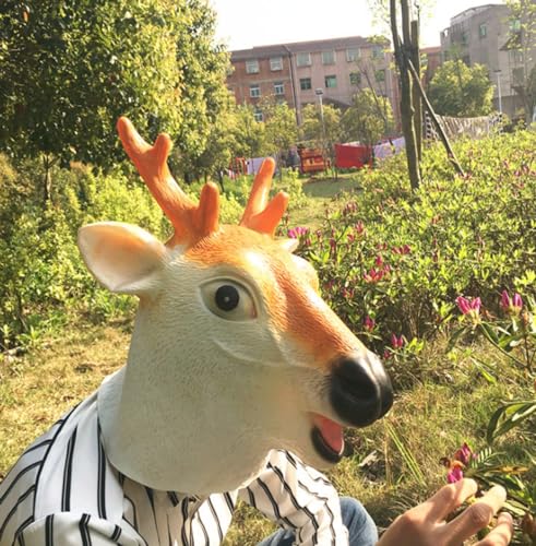 NYCK Halloween Maske Tier Maske Kopf Abdeckung Giraffe Kopf Abdeckung Sika Deer Maske Ball Party Trick Prop von NYCK
