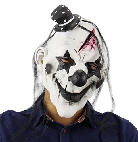 NYCK Halloween Maske Zombie Clown Maske Latex Schreckliche Schädel Geist Maske Zombie Schreckliche Requisite Kopfbedeckung 2 von NYCK