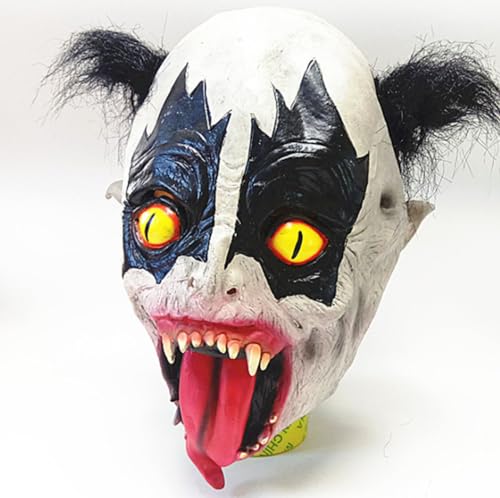 NYCK Lustige Joker Maske Ball Party Trick Prop Halloween Latex Kopf Abdeckung Terror Maske von NYCK