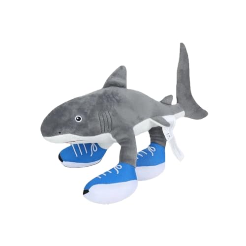 NYSDYSMYX Tung Tung Tung Tung Sahur Figur Plush,Tralalero Tralala Kuscheltier,Italian Brainrot Figuren PlüSchtier,Weicher Hai Mit Sneaker,Soft Stuffed Animal Plush Toy FüR Kinder (Shark) von NYSDYSMYX