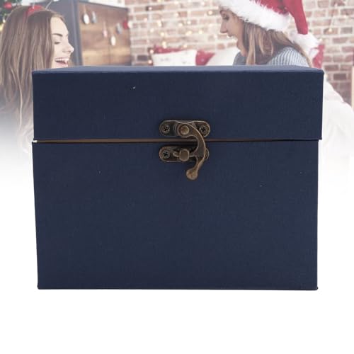 Aufbewahrungskoffer für Puppenköpfe mit Kugelgelenk, schützende Tragebox aus Leinenstoff für Puppen im Maßstab 1:3, Vintage-Eleganz und hervorragender Schutz, passend für Sammler (Dunkelblau) von NYSUZHOUJI
