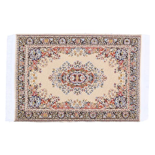 DOLL House Woven Rug Exquisite Miniatur TEPICH Dekoration ZUBEHÖR FÜR Schlafzimmer Wohnzimmer (Lichttanz) von NYSUZHOUJI
