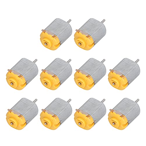 Mini -Elektromotor hohe Geschwindigkeit niedriger Geräusche kleine Gleichstrommotoren für Hobby -Handarbeit Spielzeug Cars 10pcs (Gelb) von NYSUZHOUJI