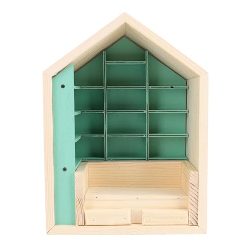 Miniatur Holzpuppenhaus Bücherregal Stressabbau Ornament für Home Study Desk Wohnzimmer von NYSUZHOUJI