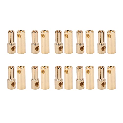 NYSUZHOUJI 5,5 mm vergoldete männlich-weibliche Bananenstecker, CNC-verarbeitet für Handarbeit, RC-Batterie, ESC-Motor von NYSUZHOUJI