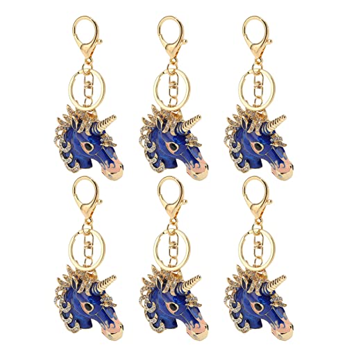 NYSUZHOUJI Animal Keychain süße schöne dekorative Tasche Anhänger Schmuck Geschenke 6pcs (Blau) von NYSUZHOUJI
