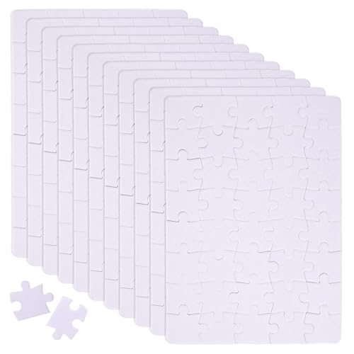 10 Stück Puzzle Selbst Gestalten, Blanko Puzzle zum Bemalen, 20 x 15 cm, Personalisiertes Geschenk für Kinder zum Zeichnen von Mustern und Spielen auf der Kindergeburtstagsfeier 10 Stück Puzzle Selbst Gestalten, Blanko Puzzle zum Bemalen, 20 x 15 cm, Personalisiertes Geschenk für Kinder zum Zeichnen von Mustern und Spielen auf der Kindergeburtstagsfeier von NYTGAH