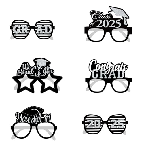 NZHBOAM 6PCS Klasse Von 2025 Abschlussthema Brille Witzige Abschlussfotografie Requisiten Klasse Von 2025 Abschlussparty Dekoration NZHBOAM 6PCS Klasse Von 2025 Abschlussthema Brille Witzige Abschlussfotografie Requisiten Klasse Von 2025 Abschlussparty Dekoration von NZHBOAM