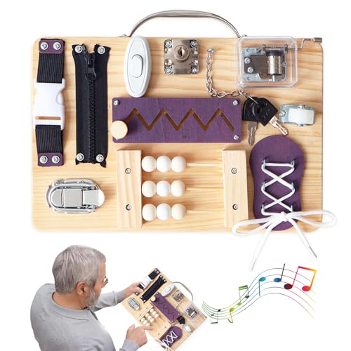Fidget Busy Board für Erwachsene mit Demenz-Aktivitäten für Senioren, beruhigende Aktivitäten und Spiele für Autismus, sensorische Produkte, Hilfsprodukte, ältere Patienten, Geschenkspielzeug für Fidget Busy Board für Erwachsene mit Demenz-Aktivitäten für Senioren, beruhigende Aktivitäten und Spiele für Autismus, sensorische Produkte, Hilfsprodukte, ältere Patienten, Geschenkspielzeug für von NZNDB