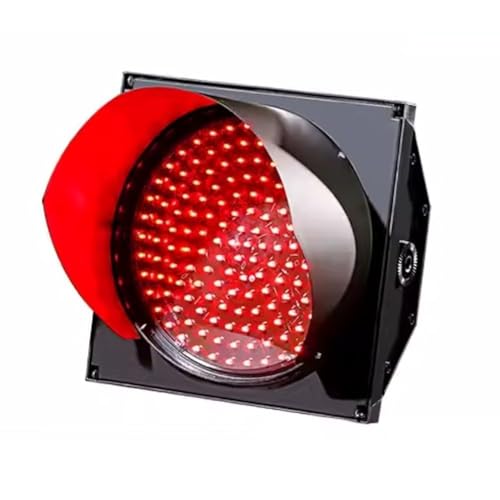 NZVZGKTNTW 200 Mm/300 Mm/400 Mm Rotes Rundes Licht, Feste Ampel Mit PC-Gehäuse, Kann Horizontal Und Vertikal Installiert Werden, for Die Fahrschule(Red,400mm) von NZVZGKTNTW