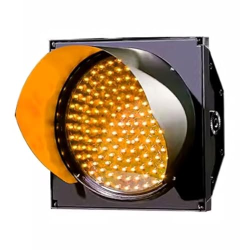 NZVZGKTNTW 200 Mm/300 Mm/400 Mm Rotes Rundes Licht, Feste Ampel Mit PC-Gehäuse, Kann Horizontal Und Vertikal Installiert Werden, for Die Fahrschule(Yellow,200mm) von NZVZGKTNTW
