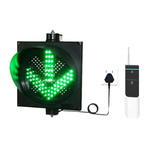 NZVZGKTNTW 300 Mm Rotes Kreuz, Grünes Pfeilsignallicht, LED-Ampellampe, Dimmen Per Fernbedienung, Plug-and-Play, Geeignet for Einkaufszentren/Lagerhallen/Parkspuren(1000m Remote Control) von NZVZGKTNTW