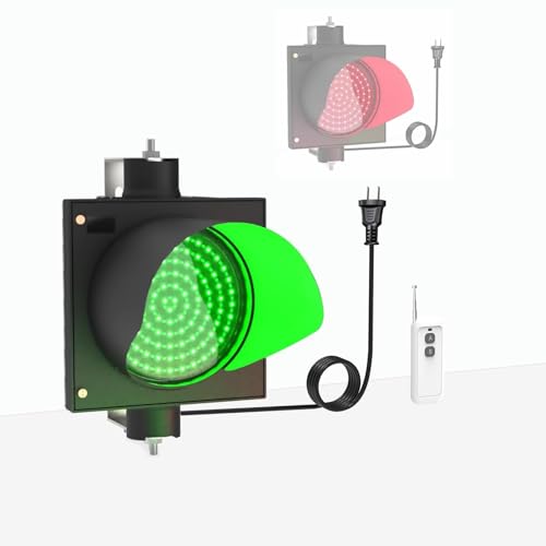 NZVZGKTNTW AC 100–240 V, Rot/grünes Stop-and-Go-Licht, PC-Gehäuse, Wasserdicht, IP54, Anzeige-Warnleuchte, Einzelmodul, Rot/grüne Ampel Mit Fernbedienung(100M/328FT) von NZVZGKTNTW
