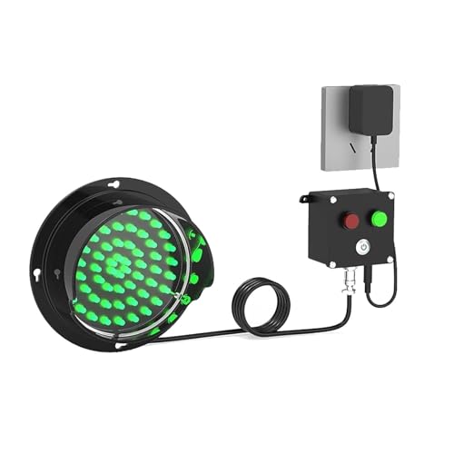 NZVZGKTNTW Ampel Mit Druckknopfsteuerung, Sicherheitsanzeigeleuchte, Zweifarbiges Licht, Ampel, AC 100–240 V, 100 M Sichtbar, for Einkaufszentrum/Lager/Parkspur(200mm/7.9in) von NZVZGKTNTW