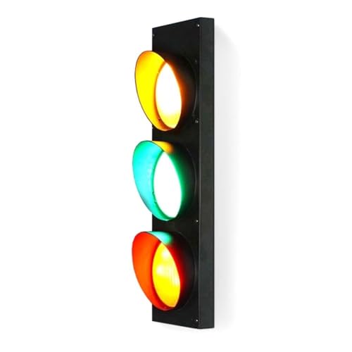 NZVZGKTNTW Bremslichtlampe, Wandmontage Im Industriestil, Dekorative Ampeln, Verkehrsschilder for Autos Und Fußgänger for Drinnen Und Draußen(Single-Sided with Remote Control) von NZVZGKTNTW