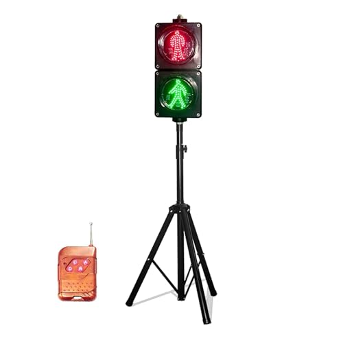 NZVZGKTNTW Fußgängerampel Mit Ständer Und Fernbedienung, 100 Mm (4 Zoll) Ampel, Wiederaufladbare LED-Verkehrslampe, for Den Außenbereich von NZVZGKTNTW