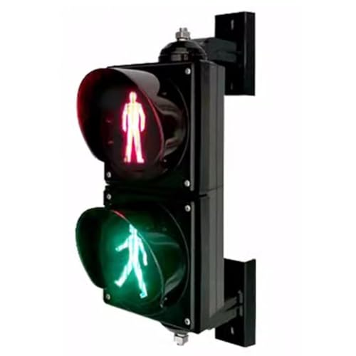 NZVZGKTNTW LED-Ampelanzeige, 100-mm-Warnleuchte, Verkehrssicherheitszeichen, Rot/grüne Fußgängerampel, for Außengaragen, Fahrschulen, Lehrveranstaltungen(Remote Control DC12-24V) von NZVZGKTNTW