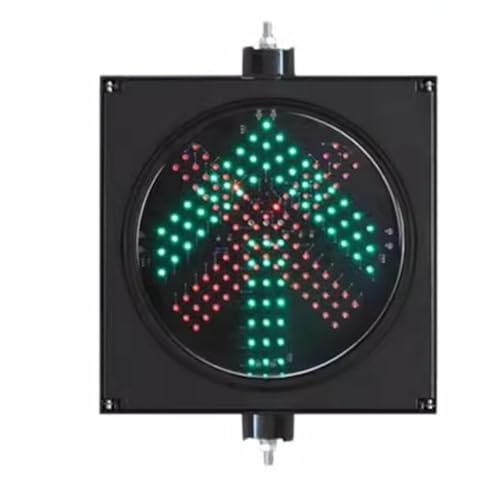 NZVZGKTNTW Rot/Grünes Signallicht, Spuranzeige, LED-Verkehrssignal Mit Sonnenschutz for Straßen, IP65 Wasserdichtes PC-Gehäuse, for Lagerhallen, Baustellen(Standard Model) von NZVZGKTNTW