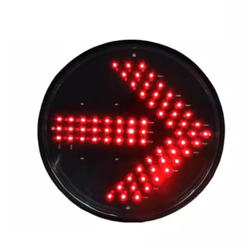 NZVZGKTNTW Runde Gelbe Ampel, Pfeilampel for Mautstellen, wasserdichte LED-Ampel, Autowaschanlagen, Einkaufszentren, Parkspur(Red,200mm) von NZVZGKTNTW