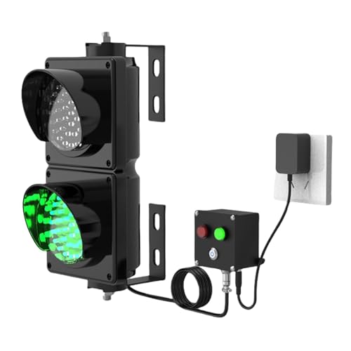 NZVZGKTNTW Signalleuchte Mit 2 Modulen, 100 Mm/4 Zoll Durchmesser, 100–240 V Wechselstrom, Plug-and-Play, Sicherheitsanzeigeleuchte, Per Druckknopf Gesteuerte Ampel, for Einkaufszentren/Lagerhäuser von NZVZGKTNTW