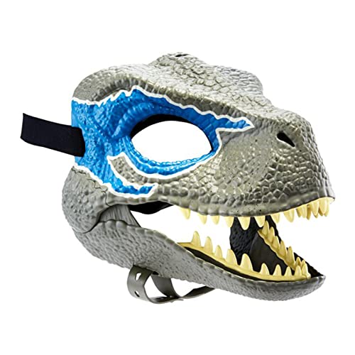 NZXVSE Dinosaurier-Maske mit offenem Kiefer, realistische Textur und Farbe, Augen- und Nasenöffnungen, sicherer Riemen, Velociraptor Dinosaurier-Brüllmaske für Unisex-Erwachsene und -Kinder NZXVSE Dinosaurier-Maske mit offenem Kiefer, realistische Textur und Farbe, Augen- und Nasenöffnungen, sicherer Riemen, Velociraptor Dinosaurier-Brüllmaske für Unisex-Erwachsene und -Kinder von NZXVSE
