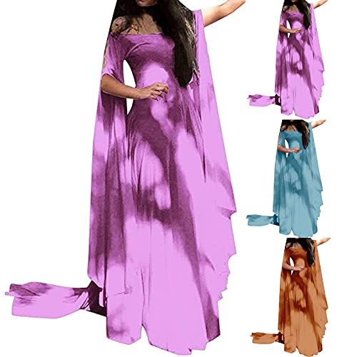 NZYIHAO Blitzangebote des tages Mittelalter Kleid Damen Renaissance Kleidung, Trompetenärmel Halloween Cosplay Karneval Kostüm, Lange Retro Partykleid, von NZYIHAO