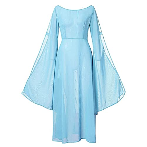 NZYIHAO Blitzangebote des tages Mittelalter Kleid Damen Renaissance Kleidung, Trompetenärmel Halloween Cosplay Karneval Kostüm, Lange Retro Partykleid, von NZYIHAO